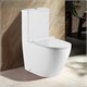 AZARIO Унитаз-моноблок  MORANO 680x370х830 напольный, безободковый, в комплекте со смывным механизмом Geberit и сиденьем дюропласт микролифт (AZ-1001-G) AZ-1001-G - фото 302260