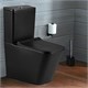 AZARIO Унитаз-компакт  Quadro 605x340x810 напольный, безободковый с сидением микролифт и арматурой, чёрный матовый (AZ-2175-MB) AZ-2175-MB - фото 302263