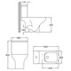 AZARIO Унитаз-компакт  Alba 620х405х805 напольный, безободковый, с сиденьем микролифт (AZ-8323) AZ-8323 - фото 302494