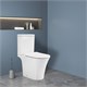 AZARIO Унитаз-компакт  VISE 640х365х820 напольный, безободковый, в комплекте с быстросъемным сиденьем микролифт (AZ-1343BT) AZ-1343BT - фото 302627
