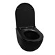 AZARIO Унитаз подвесной  Grado 490х370х360 безободковый с сиденьем микролифт, черный матовый (AZ-0046-MB) AZ-0046N-MB - фото 302735