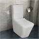 AZARIO Унитаз-компакт  Quadro 605x340x810 напольный, смыв "Торнадо", безободковый с сидением микролифт и арматурой, белый (AZ-2175 UQ1) AZ-2175 UQ1 - фото 303162