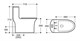 AZARIO Унитаз моноблок  Luna 770x390x710 напольный, горизонтальный слив, сиденье дюропласт микролифт (AZ-1037) AZ-1037 - фото 303625