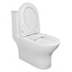 AZARIO Унитаз-моноблок  Terni 670x350x760 горизонтальный слив, быстросъемное сиденье микролифт (AZ-8618) AZ-8618 - фото 303674