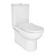 AZARIO Унитаз-компакт напольный  Ambra 645x370x815 безободковый, в комплекте с арматурой Geberit и сиденьем микролифт (AZ-848G) AZ-848G - фото 303705