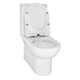 AZARIO Унитаз-компакт напольный  Ambra 645x370x815 безободковый, в комплекте с арматурой Geberit и сиденьем микролифт (AZ-848G) AZ-848G - фото 303707
