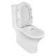 AZARIO Унитаз-компакт  FRETTA ROUND N 340х650х770 напольный, безободковый, c быстросьемным сиденьем микролифт (AZ-1038A) AZ-1038A - фото 303891