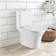 AZARIO Унитаз-компакт  FRETTA ROUND N 340х650х770 напольный, безободковый, c быстросьемным сиденьем микролифт (AZ-1038A) AZ-1038A - фото 303898