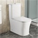 AZARIO Унитаз-компакт  ANTEO SQUARE 385х630х820 напольный, безободковый, с быстросъемным сиденьем микролифт (AZ-1218A) AZ-1218A - фото 304210