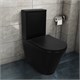 AZARIO Унитаз-компакт  Black Queen 370х605х800 безободковый, с быстросъемным сиденьем микролифт, черный матовый (AZ-8380) AZ-8380 - фото 304433