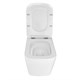 AZARIO Унитаз подвесной  Cascad M 490x345x325 безободковый, система смыва "Скрытое Торнадо", с быстросъемным сиденьем микролифт (AZ-10002) AZ-10002 - фото 304510