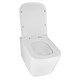 AZARIO Унитаз подвесной  Cascad 525x345x360 безободковый, система смыва "Скрытое Торнадо", в комплекте с быстросъемным сиденьем микролифт (AZ-2303A) AZ-2303-A - фото 304539