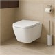 AZARIO Унитаз подвесной  Cascad 525x345x360 безободковый, система смыва "Скрытое Торнадо", в комплекте с быстросъемным сиденьем микролифт (AZ-2303A) AZ-2303-A - фото 304552