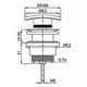 AZARIO Донный клапан для раковины, квадрат, CLIC-CLAC, G 1 1/4, латунь, золото (AZ-106-GL) AZ-106-GL - фото 307017