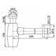 AZARIO Сифон для раковины G 1 1/4, без выпуска, бочонок, латунь, хром (AZ-115-CHR) AZ-115-CHR - фото 307027