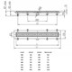 AZARIO Душевой лоток D40 Harmony 850 мм, боковой слив, пластиковый, перфорированная решетка, рамка из нержавеющей стали (AZ-CH 850 HN) AZ-CH 850 HN - фото 307551