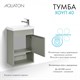 AQUATON Тумба под раковину Хоуп 40, подвесная, 1 створка, хаки (1A287101HP9D0) 1A287101HP9D0 - фото 309823