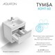 AQUATON Тумба под раковину Хоуп 60, подвесная, 1 ящик, белый матовый (1A287201HP2B0) 1A287201HP2B0 - фото 309841