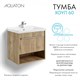 AQUATON Тумба под раковину Хоуп 60, подвесная, 1 ящик, орех (1A287201HP6C0) 1A287201HP6C0 - фото 309854