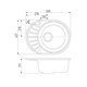 AQUATON Кухонная мойка Чезана, серая (1A711232CS230) 1A711232CS230 - фото 310134