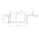 AQUATON Кухонная мойка Делия 65, серая (1A718632DE230) 1A718632DE230 - фото 310661