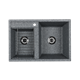 AQUATON Мойка для кухни Делия 78 DBL, 2 чаши, серый (1A723132DE230) 1A723132DE230 - фото 310685