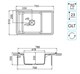 AQUATON Мойка для кухни Беллис 78 графит (1A725032BS210) 1A725032BS210 - фото 310699
