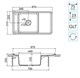 AQUATON Мойка для кухни Беллис 87 графит (1A724832BS210) 1A724832BS210 - фото 310702