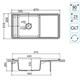 AQUATON Кухонная мойка Беллис 97 цвет Латте (1A725132BS260) 1A725132BS260 - фото 310863