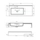 AQUATON Раковина Квадро Про 100 L, левая, белая (1A733331QA01L) 1A733331QA01L - фото 310903