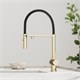 SANCOS Смеситель для кухни Imola с гибким изливом и возможностью подключения фильтра для воды, цвет брашированное золото с черным изливом, арт. SC4010BGbh SC4010BGbh