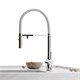 SANCOS Смеситель для кухни Imola с гибким изливом и возможностью подключения фильтра для воды, цвет хром с белым изливом, арт. SC4010CH SC4010CHwh
