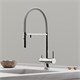SANCOS Смеситель для кухни Imola с гибким изливом и возможностью подключения фильтра для воды, цвет хром с белым изливом, арт. SC4010CH SC4010CHwh