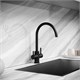 SANCOS Смеситель для кухни Taper с возможностью подключения фильтра для воды, цвет черный матовый, арт. SC4012MB SC4012MB
