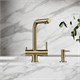 SANCOS Смеситель для кухни Foster с возможностью подключения фильтра для воды, брашированное золото, арт. SC4013BG SC4014BG