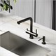 SANCOS Смеситель для кухни Spin с поворотным и вытяжным изливом, c краном для фильтрованной воды, цвет вороненая сталь, арт. SC4015GG SC4015GG