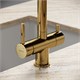 SANCOS Смеситель для кухни Spin с поворотным и вытяжным изливом, c краном для фильтрованной воды, цвет полированное золото, арт. SC4015ZG SC4015ZG
