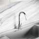 SANCOS Смеситель для кухни из нержавеющей стали Stainless, с поворотным R изливом, арт SC12001SS SC12001SS