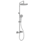 SANCOS Душевая стойка Teo c термостатом, с регулировкой по высоте, c верхним душем ?250 мм , ручным душем ?130 мм, 3 режима, цвет хром, арт. SC11001CH SC11001CH