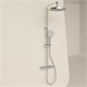 SANCOS Душевая стойка Teo c термостатом, с регулировкой по высоте, c верхним душем ?250 мм , ручным душем ?130 мм, 3 режима, цвет хром, арт. SC11001CH SC11001CH