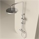 SANCOS Душевая стойка Teo c термостатом, с регулировкой по высоте, c верхним душем ?250 мм , ручным душем ?130 мм, 3 режима, цвет хром, арт. SC11001CH SC11001CH