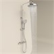 SANCOS Душевая стойка Teo c термостатом, с регулировкой по высоте, c верхним душем ?250 мм , ручным душем ?130 мм, 3 режима, цвет хром, арт. SC11001CH SC11001CH