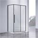 VINCEA Slim-N Душевой уголок прямоугольный размер 120x80 см, двери раздвижные, профиль - черный / стекло - прозрачное VSR-4SN8012CLB