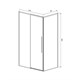 VINCEA Slim-N Душевой уголок прямоугольный размер 140x80 см, двери раздвижные, профиль - черный / стекло - прозрачное VSR-4SN8014CLB