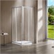 VINCEA Garda Душевой уголок квадратный размер 110x110 см, двери раздвижные, профиль - брашированный никель / стекло - прозрачное VSS-1G1111CLBN