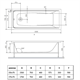 VINCEA Ванна акриловая VBT-2G170-FR с каркасом 1700*700*470, пристенная, цвет белый VBT-2G170-FR - фото 319066