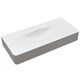 VINCEA Раковина Caprise VCB-4CA120MWLG, Corian, цвет белый матовый + светло-серый матовый VCB-4CA120MWLG - фото 319760