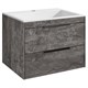 VINCEA База под раковину Chiara 2D 600 подвесная, 2 выкатных ящика soft-close, G.Stone VMC-2C2600GS - фото 319876
