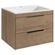 VINCEA База под раковину Chiara 2D 600 подвесная, 2 выкатных ящика soft-close, N.Oak VMC-2C2600NO - фото 319886