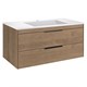 VINCEA База под раковину Chiara 2D 1000 подвесная, 2 выкатных ящика soft-close, N.Oak VMC-2C2100NO - фото 320007